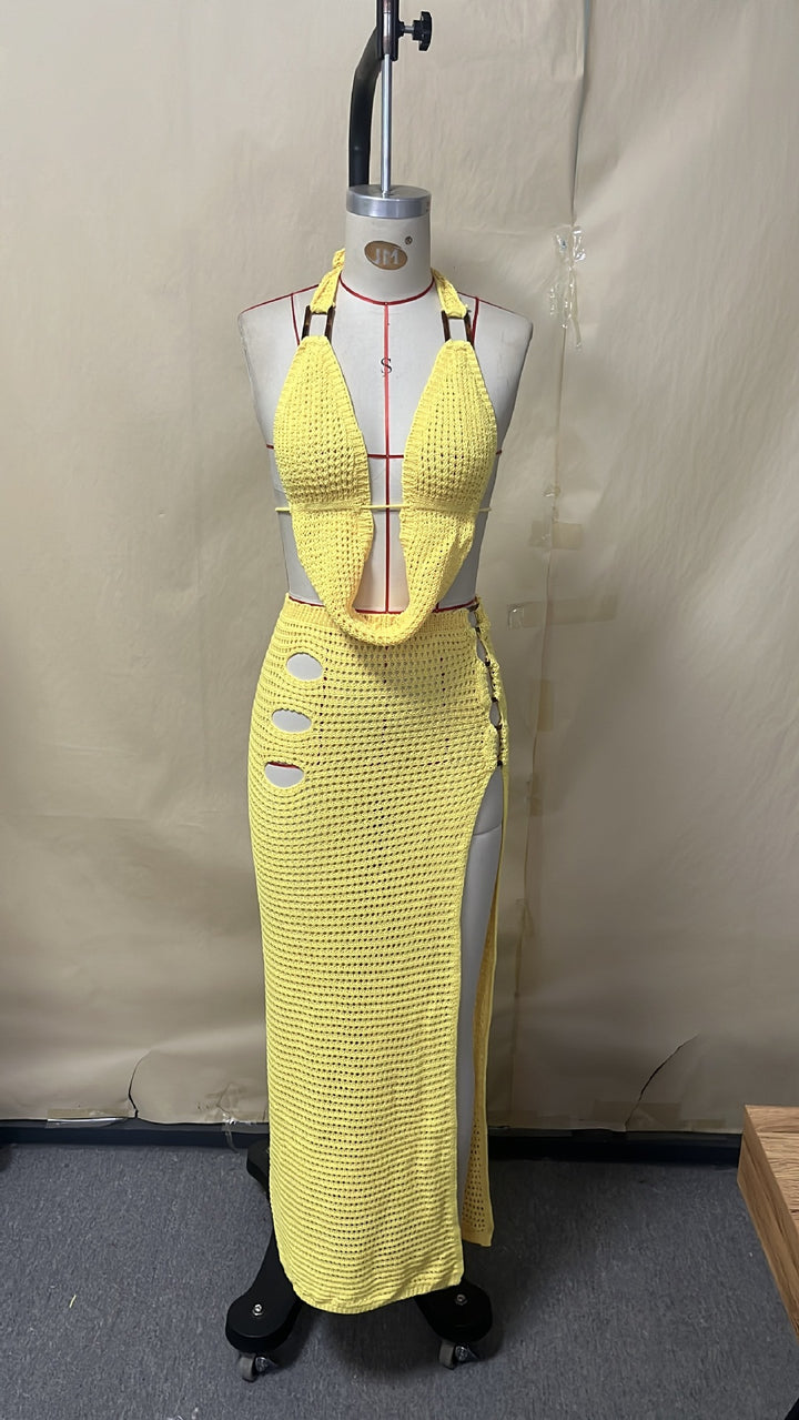 Dame betagende Cut-Out Maxikjole Skovae