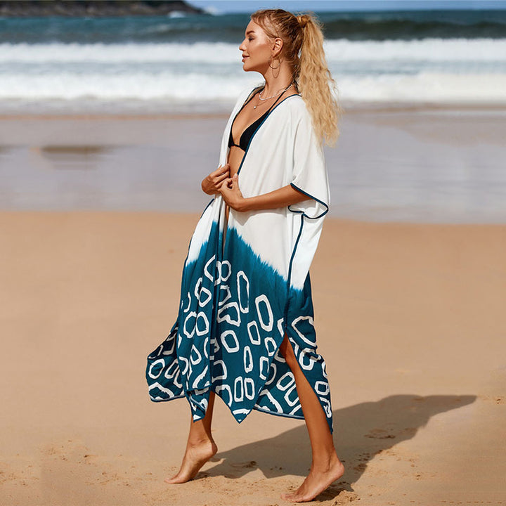 Dame Strandkimono med unikt grafisk design og generøs pasform Stilla