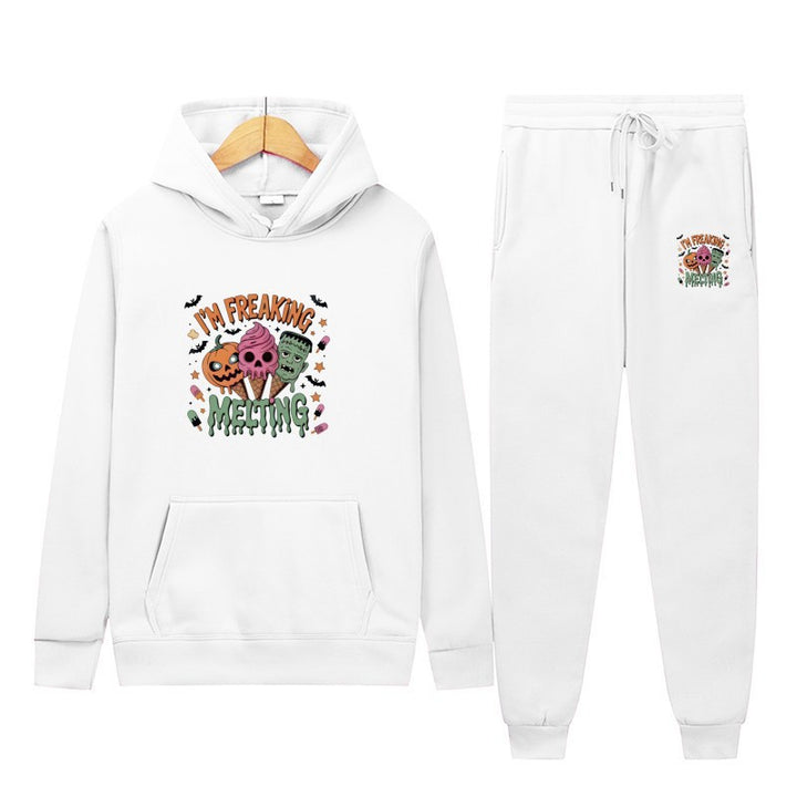 Kvindernes hoodie sæt med kreative Halloween motiver Skovae