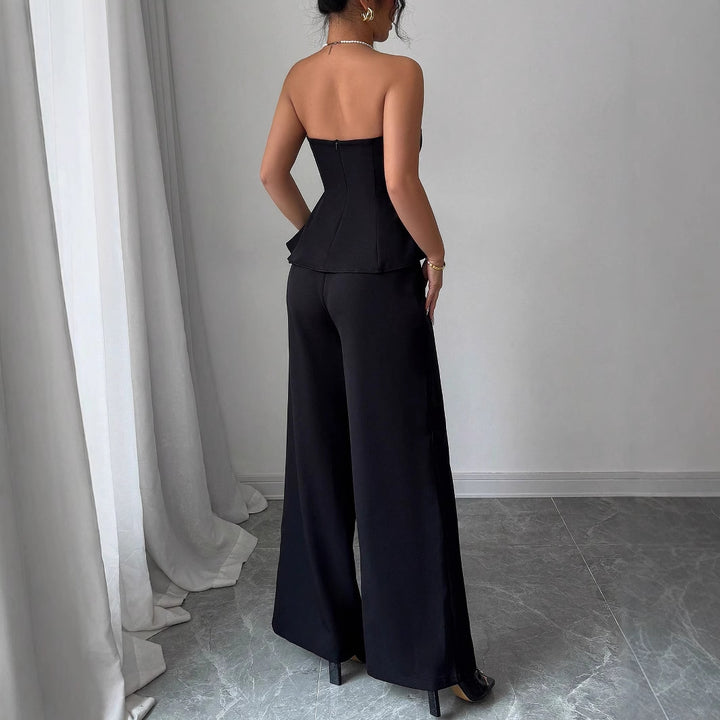 Dame Peplum Overall med smal pasform og hjerteudskæring Stilla