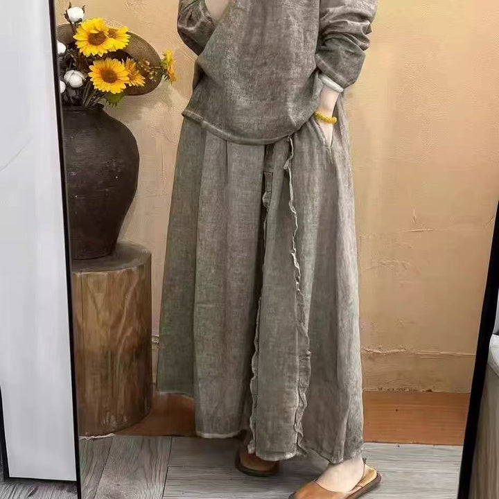 Femme Elegant Flydende Maxi-nederdel Stilla