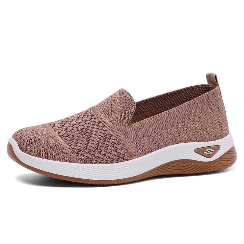 Dame Åndbare Slip-On Fritidssko med elastisk Strikkestruktur Stilla
