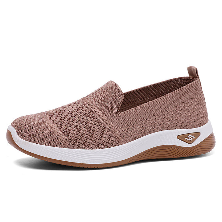 Dame Åndbare Slip-On Fritidssko med elastisk Strikkestruktur Stilla