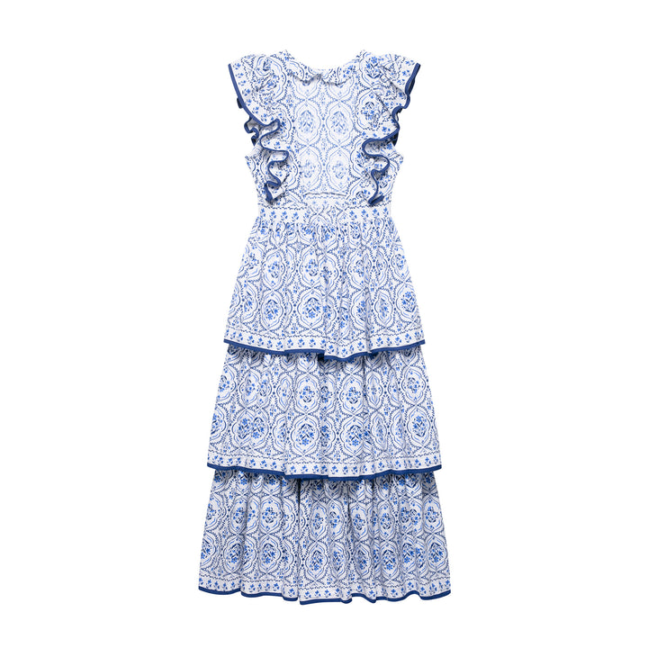Femme Rynkede Lag Maxi Kjole Stilla