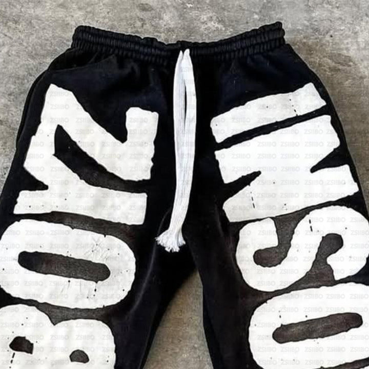 Kvindelige sweatpants med stort iøjnefaldende logo print Skovae