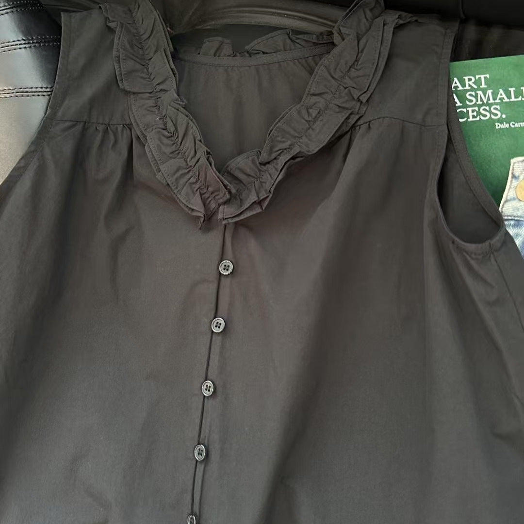 Dame Rynkekrave Knap-Up Bluse Stilla