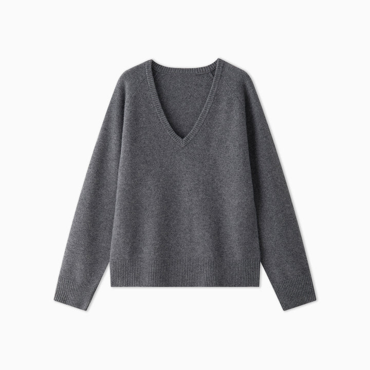 Kvinders hyggelige V-hals sweater Stilla