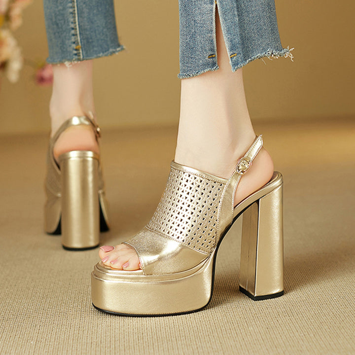 Femme Chunky Platform Slide Sandaler Stilla