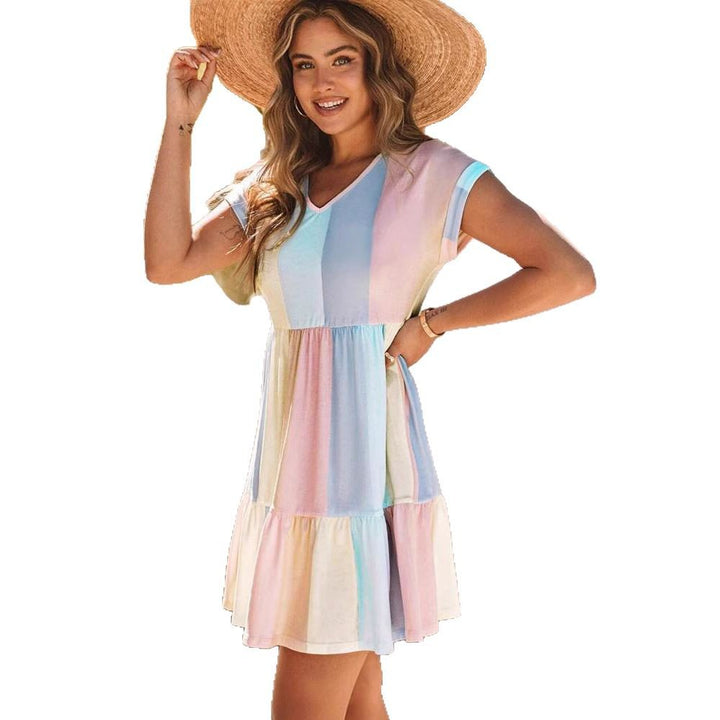 Dame legesy sommerkjole med farvegradient og frisk design Stilla