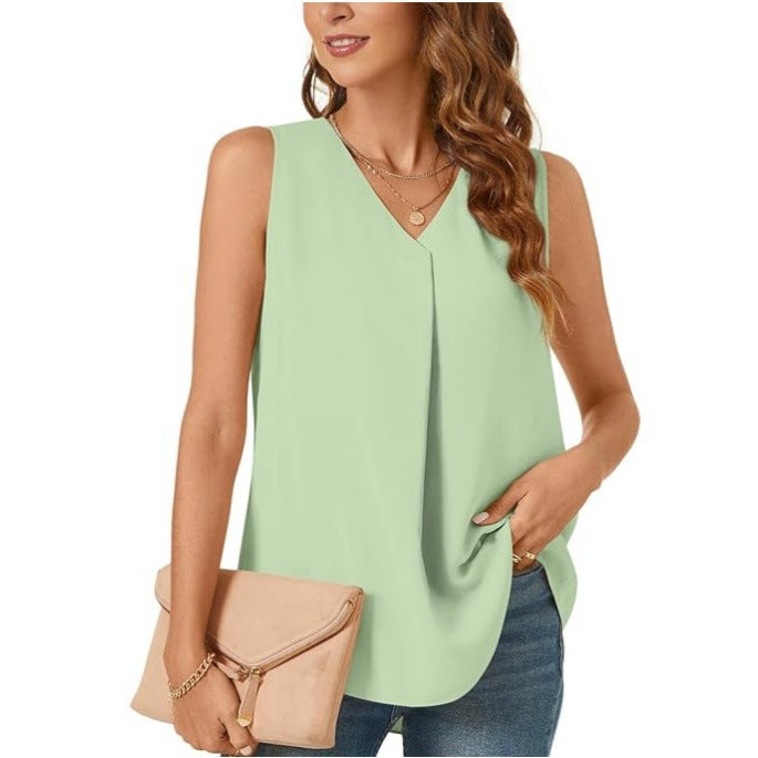 Dame Foldende Chiffon Bluse Stilla