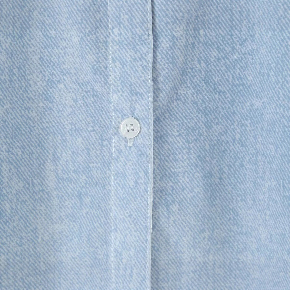Dame Elegant Bluse med Lys Gradient Stilla