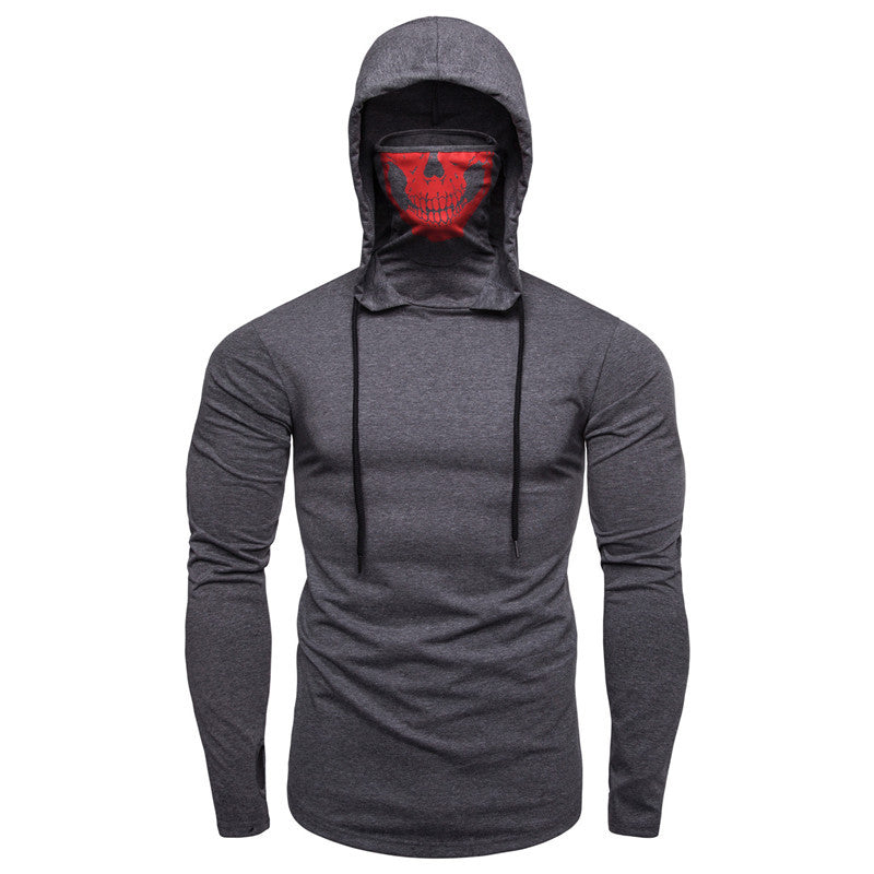 Herren Grafik Performance Hoodie med justerbar ansigtsmaske Stilla