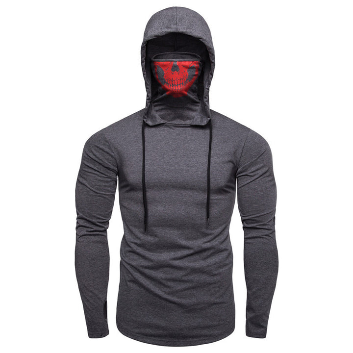 Herren Grafik Performance Hoodie med justerbar ansigtsmaske Stilla