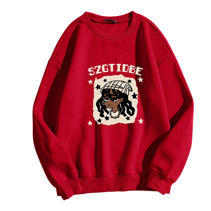 Kvinders afslappede sweatshirt med kunstnerisk print Skovae