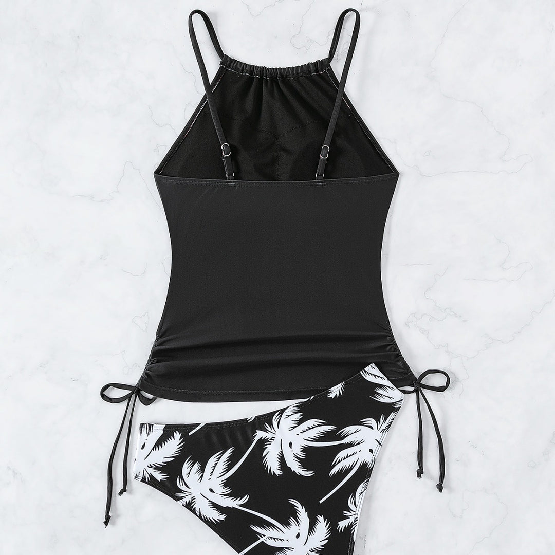 Dame Tankini-sæt med moderne design og stilfuld palmetryk Stilla
