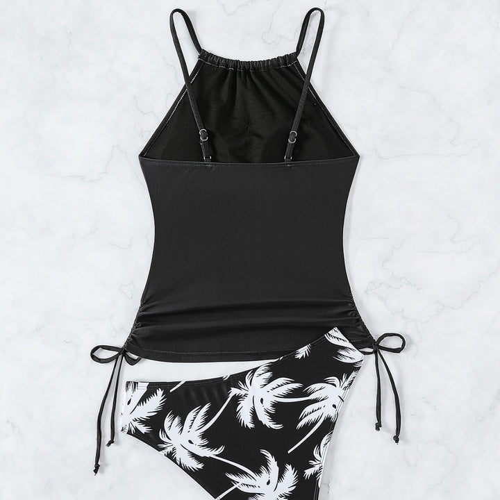 Dame Tankini-sæt med moderne design og stilfuld palmetryk Stilla