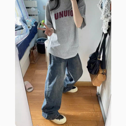 Dame Oversized T-shirt med grafisk tekst Stilla