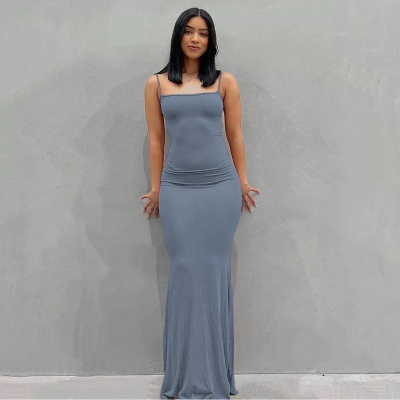 Dame Elegant Slip Maxi Kjole Stilla