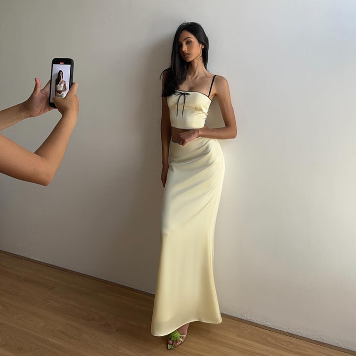 Dame Elegant To-delt A-linje Maxi Kjole Stilla