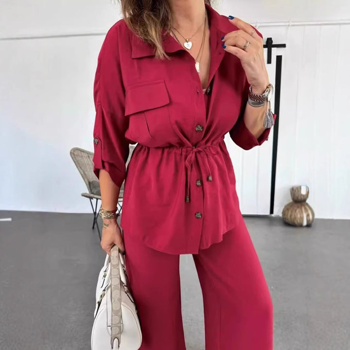Dame mode skjorte med taljerbart design Stiila