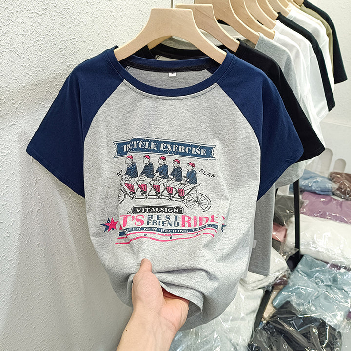 Femme Relaxed Fit Graphic Baseball Tee Stilla