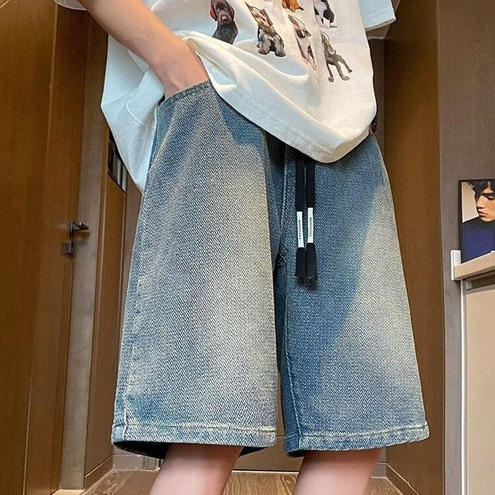 Herrer afslappede Denim Shorts Stilla