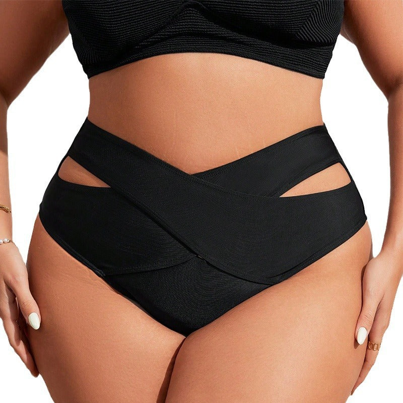 Dame High-Waist Bikiniunderdel med innovative cut-out-detaljer Skovae