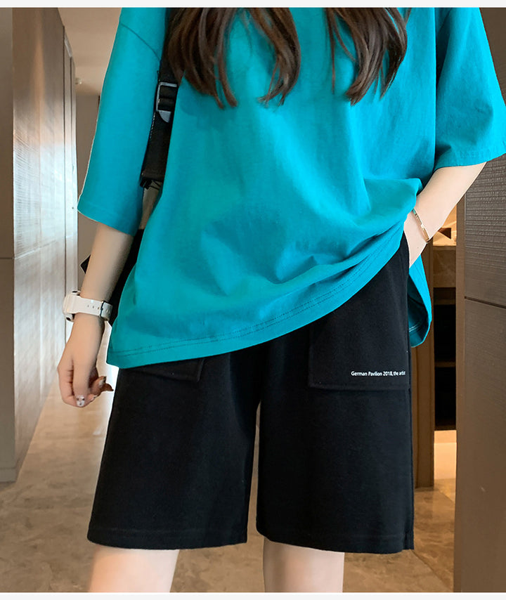 Femme Relaxed Fit Snorebånd Lounge Shorts med funktionelle lommer Stilla