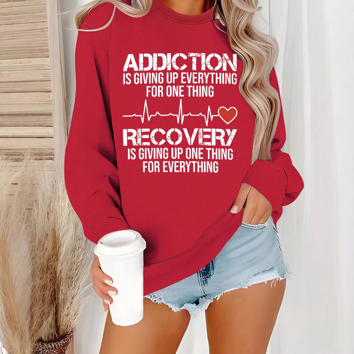 Kvinders sweatshirt med inspirerende print og afslappet snit Stilla