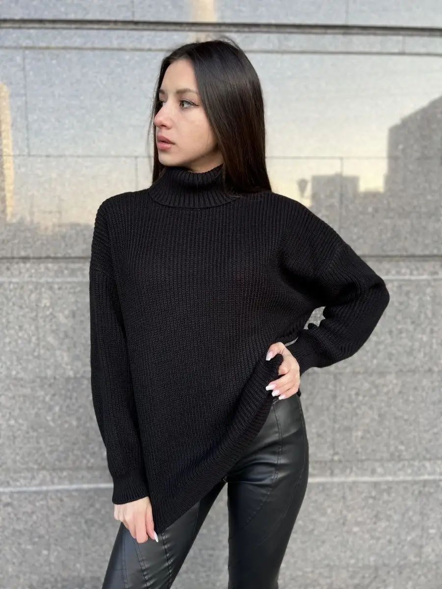 Dame hyggelig strikpullover med løs pasform og moderne design Stilla