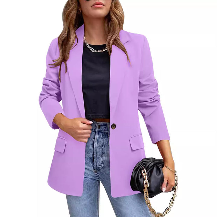 Dame trendy blazer med figursyet snit og store lommer Stilla