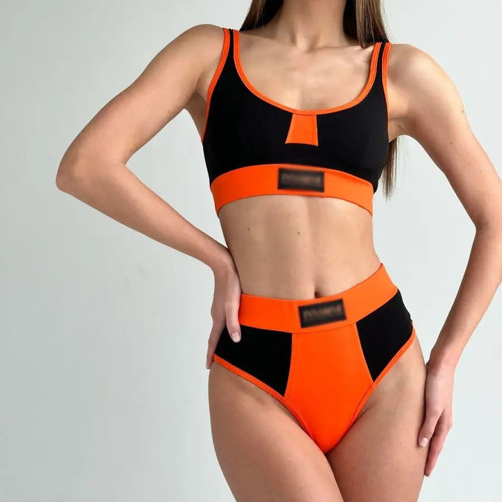 Dame high-waist trusse med sporty design og elastisk talje Stilla