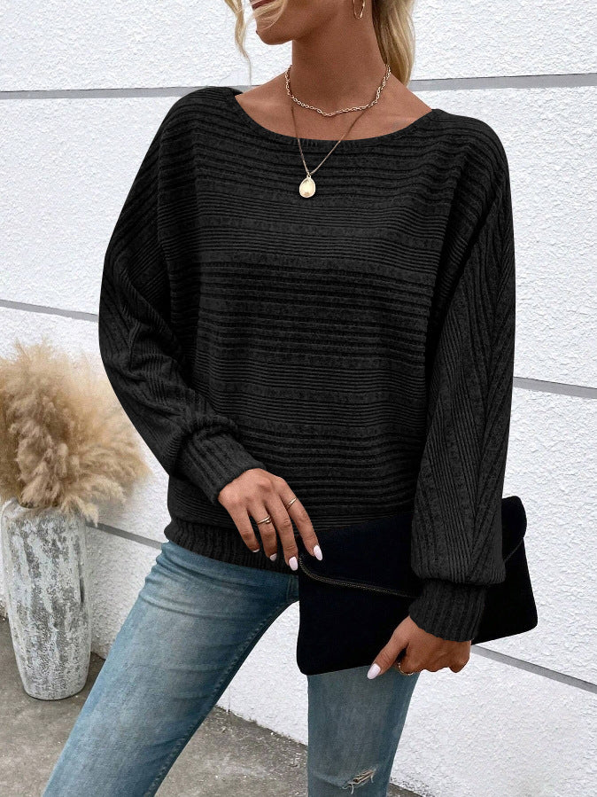 Dame grovstrikpullover med bred pasform og moderne strikdesign Stilla