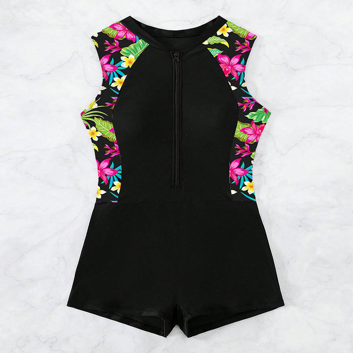 Dame Sporty Jumpsuit med blomsterdesign Skovae