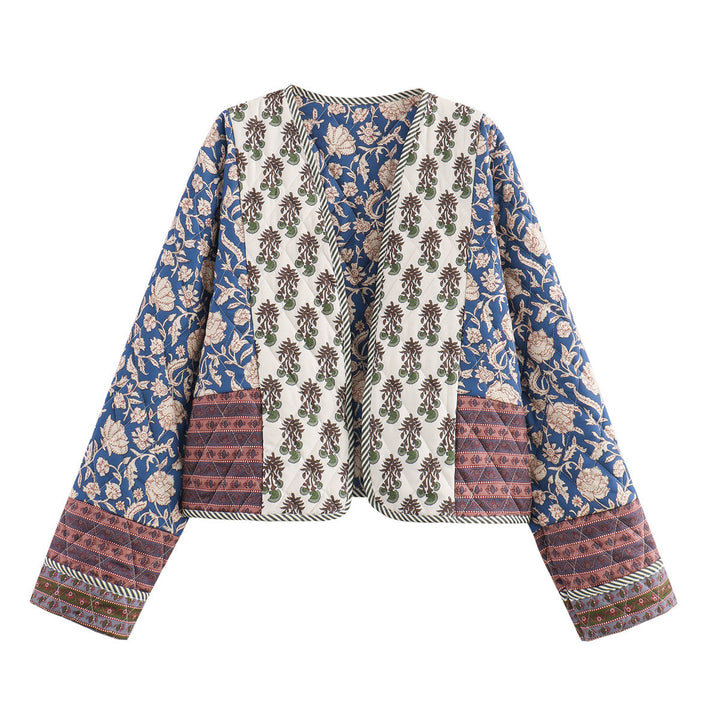 Femme quilted blomsterprint-jakke Stilla 1750152433
