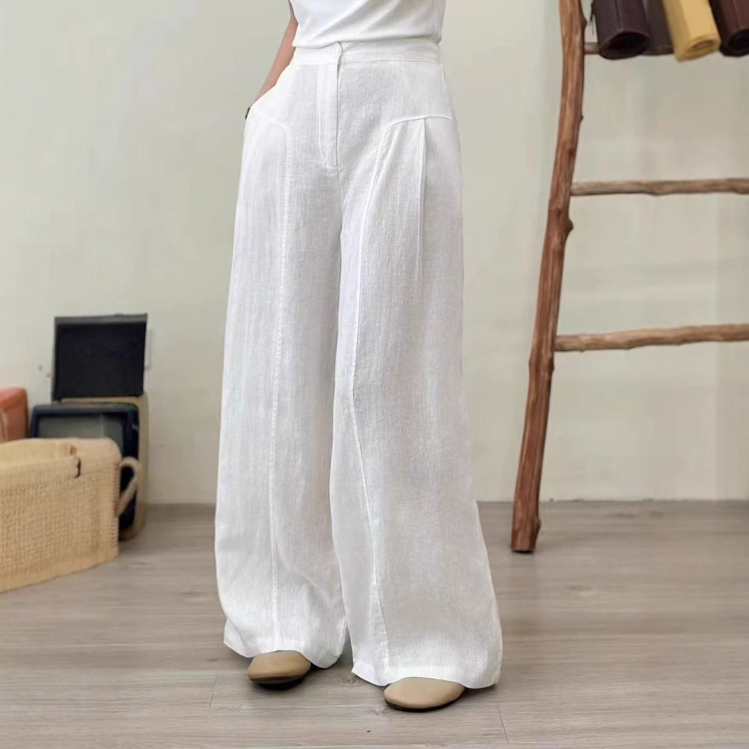 Femme Bred Linned Bukser Stilla