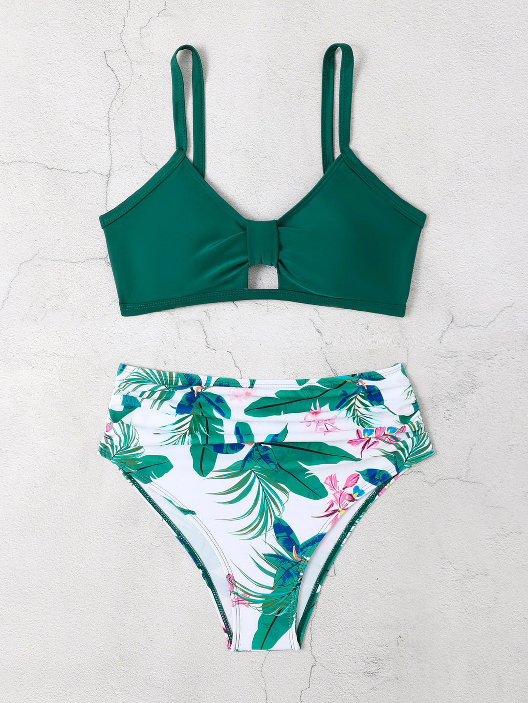 Dame Højtaljede Blomster Bikini Sæt Stilla
