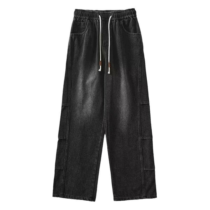 Herrer casual High-Waist Jeans med bred pasform og snor Stilla