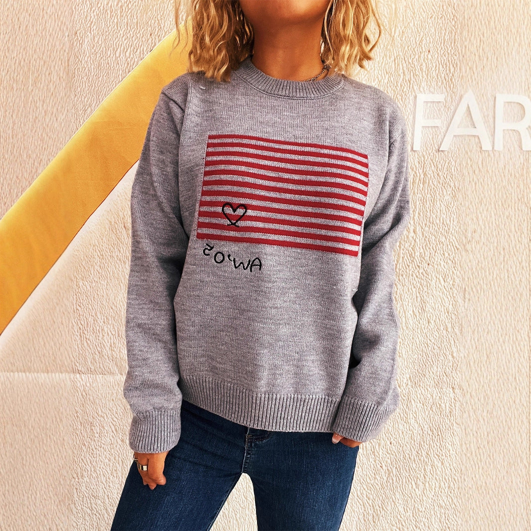Kvinders hyggelige sweatshirt med grafisk print Stilla