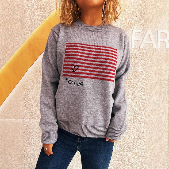 Kvinders hyggelige sweatshirt med grafisk print Stilla