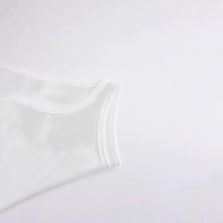 Dame Crop-Top med friskt citronmotiv og afslappet skæring Skovae