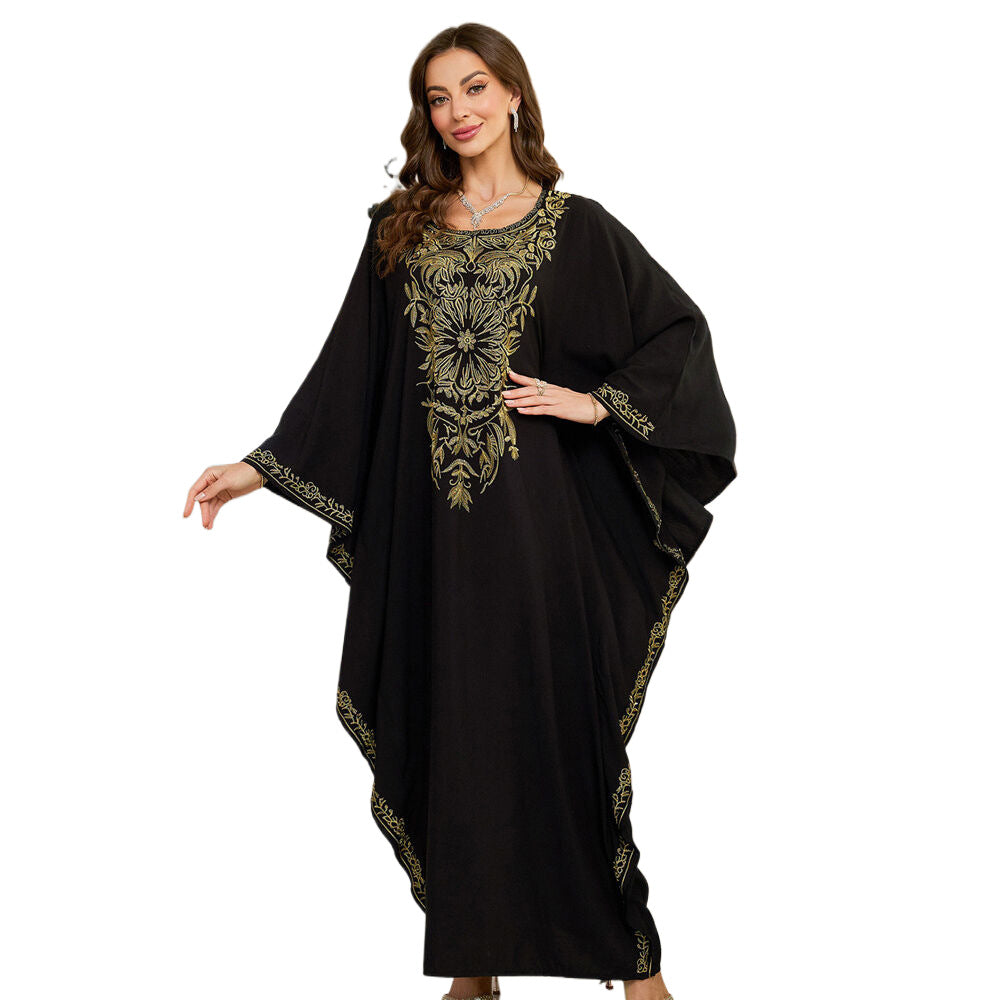 Dame Kaftan med kunstneriske broderier Stilla
