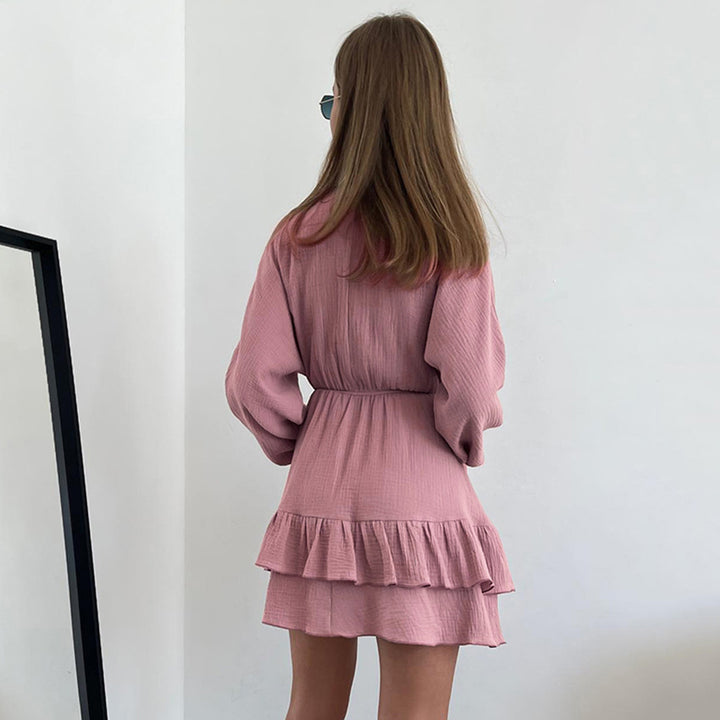 Dame viklekjole med flæsedetaljer og taljering Stilla