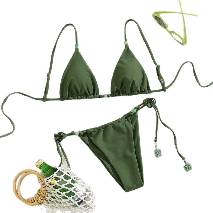 Dame bikini-sæt med justerbare stropper og flot ruffle-design Stilla