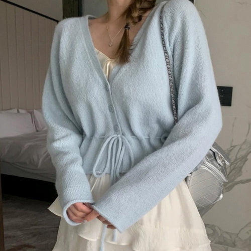Kvinders cardigan med skræddersyet design og bindebælte Stilla