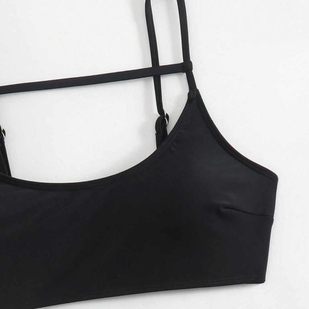 Dame Triangel-Bikini-Sæt med innovativt snit og justerbare stropper Skovae