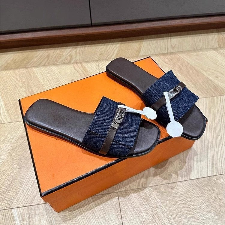 Herrer Sleek justerbare Slide Sandaler Stilla