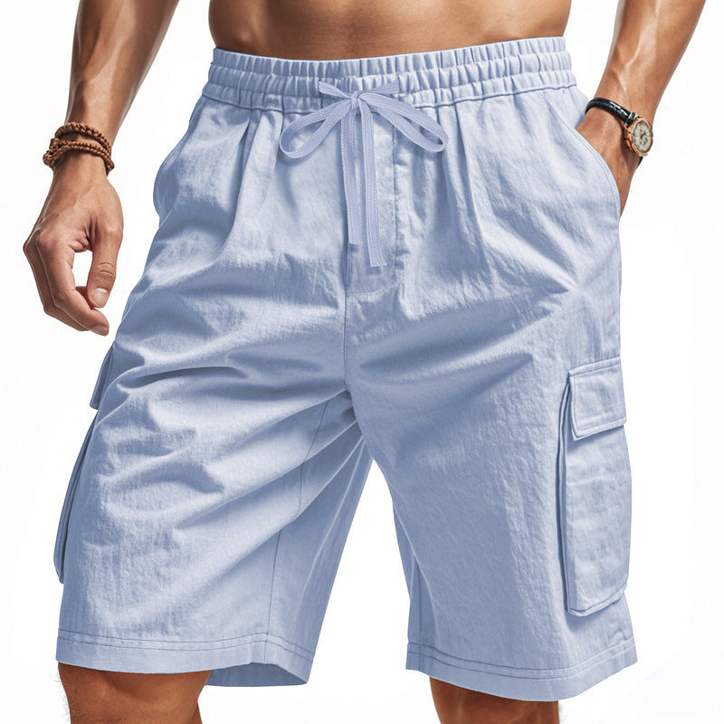 Herrer Cargo-short med elastisk talje og alsidige lommer Stilla