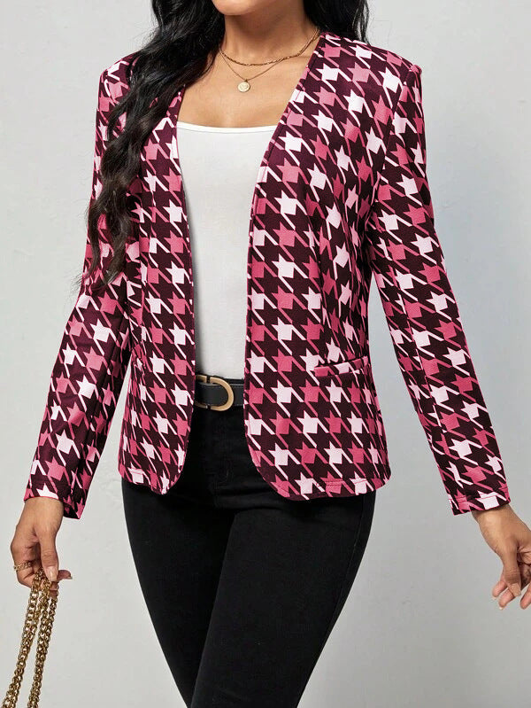 Dame Modischer Blazer i Ikat-design med elegant snit Stilla