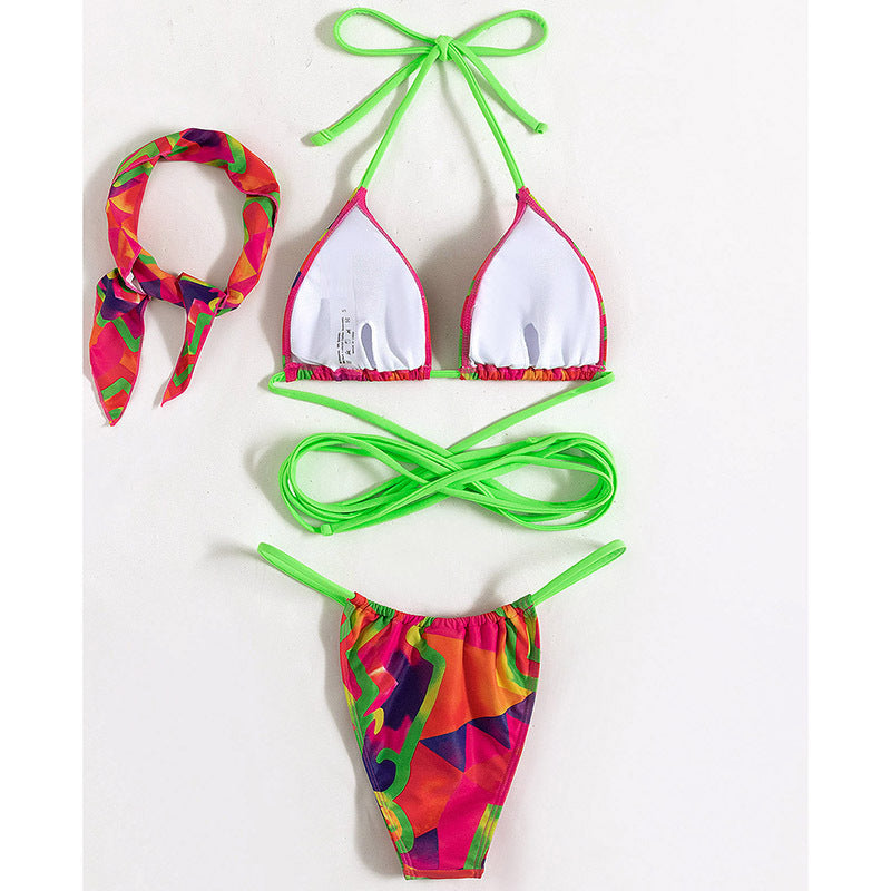 Dame Bikini Sæt med kreativt snit Stilla